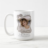 Class of 2026 Custom Bow Photo Graduation Kaffeetasse (Links)