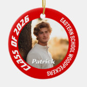 Class of 2026 Customizable School Senior Photo Keramik Ornament (Vorne)