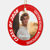 Class of 2026 Customizable School Senior Photo Keramik Ornament (Links)