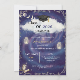 Class of 2026 Die Cut Graduation Invitation Custom Einladung