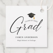 Class of 2026 Elegant Script Graduate Geschenkanhänger (Rückseite)