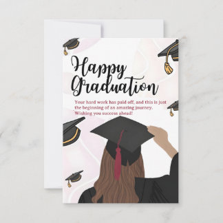 Class of 2026 Female Graduate Congratulations Card Einladung