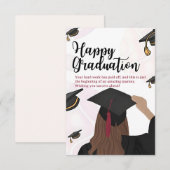 Class of 2026 Female Graduate Congratulations Card Einladung (Vorne/Hinten)