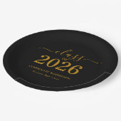 Class of 2026 Gold Script Graduation  Pappteller (Schrägansicht)