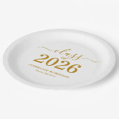 Class of 2026 Gold Script Graduation   Pappteller (Schrägansicht)