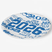 Class Of 2026 Grad Pattern Graduation Year Pappteller (Schrägansicht)