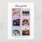 Class of 2026 Graduate 6 Photo Collage High School Ankündigung (Vorderseite)