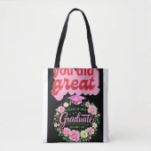 Class of 2026 Graduate She Did It Pink Floral Grad Tasche (Vorderseite)