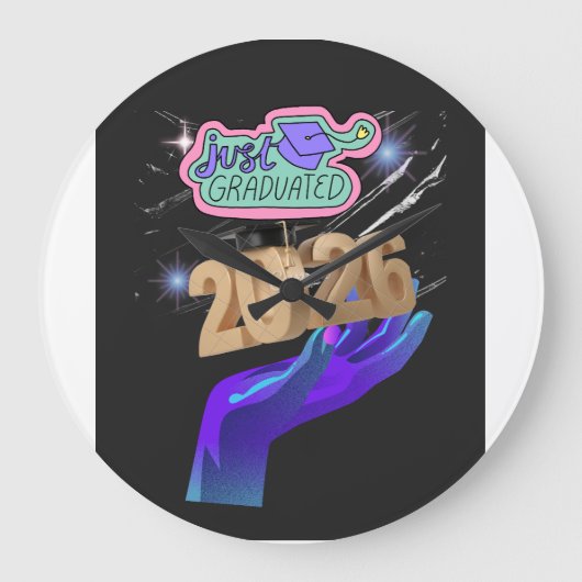 Class of 2026 Graduate Shirt – Senior 2026  Große Wanduhr (Vorderseite)