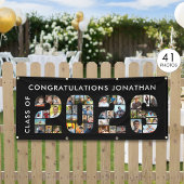 Class of 2026 Graduation 41 Photo Collage Black Banner