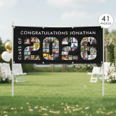 Class of 2026 Graduation 41 Photo Collage Black Banner
