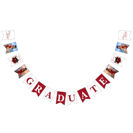 Class of 2026 Graduation Banner in Red and White  (Alle)
