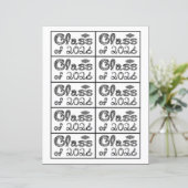 Class of 2026 Graduation Black Tag Captions Paper (Stehend Vorderseite)