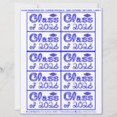 Class of 2026 Graduation Blue Tag Captions Paper (Vorderseite)