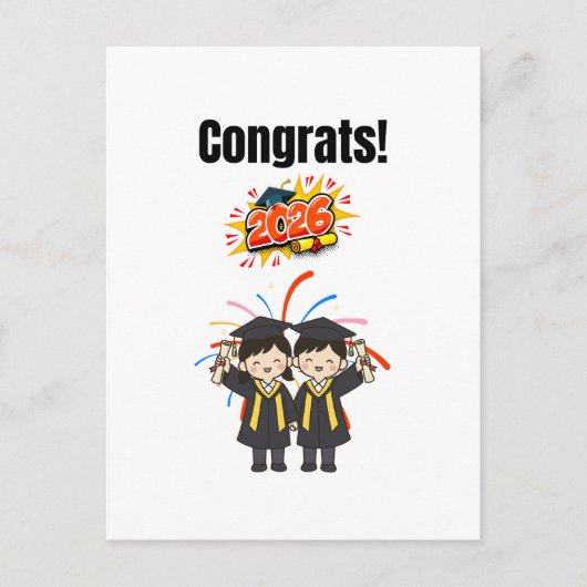 Class of 2026 Graduation Celebration Postkarte (Vorderseite)