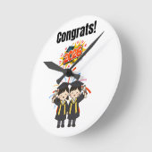 Class of 2026 Graduation Celebration Runde Wanduhr (Winkel)