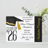 Class of 2026 Graduation Ceremony Einladung (Stehend Vorderseite)