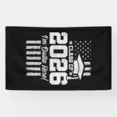 Class of 2026 Graduation Distressed Flag Design Banner (Horizontal)