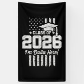 Class of 2026 Graduation Distressed Flag Design Banner (Vertikal)