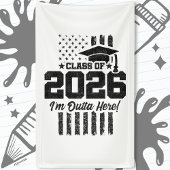Class of 2026 Graduation Distressed Flag Design Banner