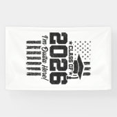 Class of 2026 Graduation Distressed Flag Design Banner (Horizontal)