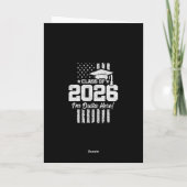 Class of 2026 Graduation Distressed Flag Design Karte (Rückseite)
