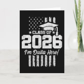 Class of 2026 Graduation Distressed Flag Design Karte (Vorderseite)