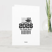 Class of 2026 Graduation Distressed Flag Design Karte (Rückseite)