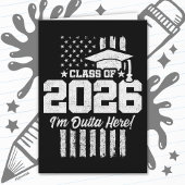 Class of 2026 Graduation Distressed Flag Design Karte