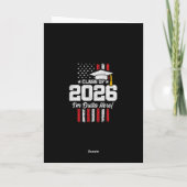 Class of 2026 Graduation Fun Quote Distressed Flag Karte (Rückseite)