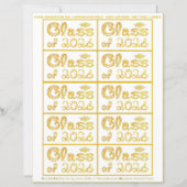 Class of 2026 Graduation Gold Tag Captions Paper (Vorderseite)