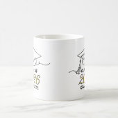 Class of 2026 Graduation Mug with Gold Mortarboard Kaffeetasse (Mittel)