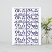 Class of 2026 Graduation Navy Blue Tag Captions (Stehend Vorderseite)