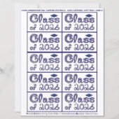 Class of 2026 Graduation Navy Blue Tag Captions (Vorderseite)