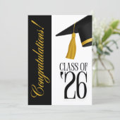Class of 2026 Graduation Party Invitation Einladung (Stehend Vorderseite)