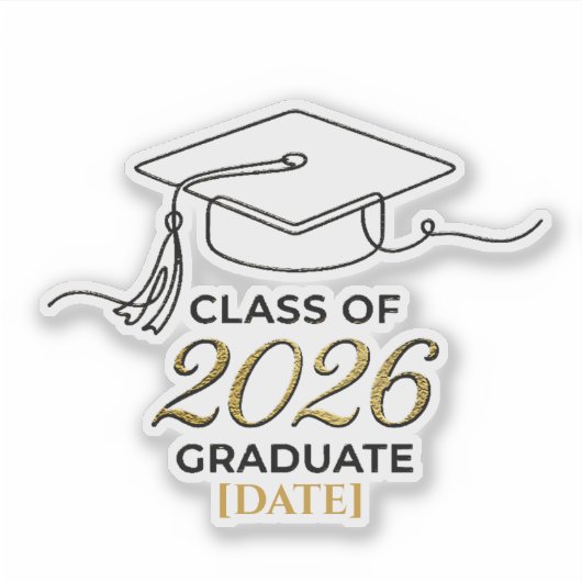Class of 2026 Graduation / Pegatina Personalizada Aufkleber (Vorderseite)