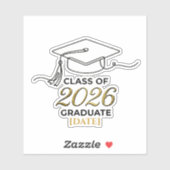Class of 2026 Graduation / Pegatina Personalizada Aufkleber (Blatt)