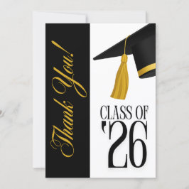 Class of 2026 Graduation Photo Thank You Card Dankeskarte