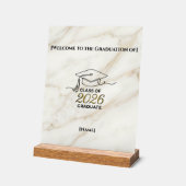 Class of 2026 Graduation / Señal de Mesa  Acrylschild (Winkel)