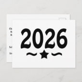 Class of 2026 Graduation Star Postkarte (Vorne/Hinten)