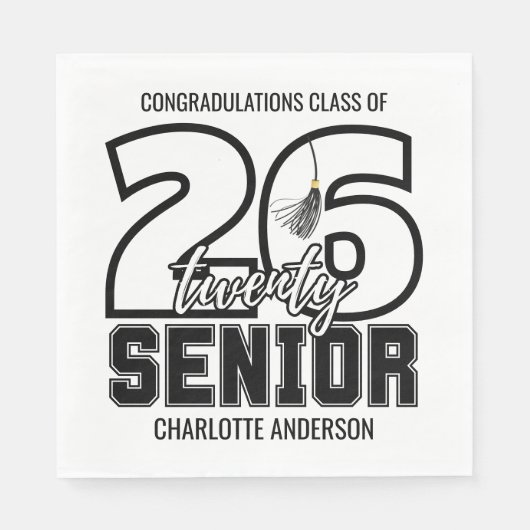 Class of 2026 Graduation Tassel Paper Serviette (Vorderseite)