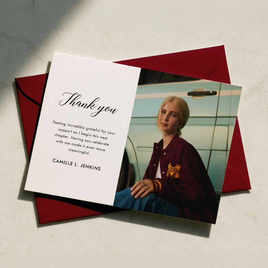 Class of 2026 Graduation Thank You Card Dankeskarte