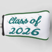 Class of 2026 green script graduation  golf headcover (Vorderseite)