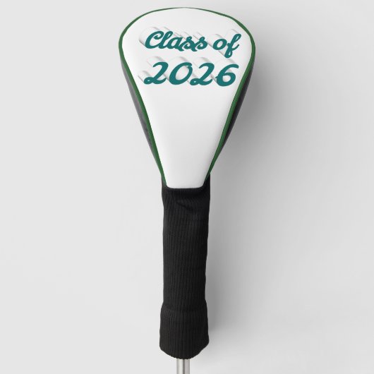 Class of 2026 green script graduation  golf headcover (Vorderseite)