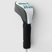 Class of 2026 green script graduation  golf headcover (angewinkelt)