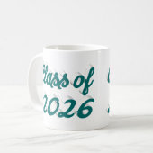 Class of 2026 green script  graduation  kaffeetasse (Vorderseite Links)