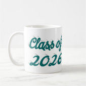 Class of 2026 green script  graduation  kaffeetasse (Links)