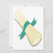 Class of 2026 green script  graduation photo einladung (Rückseite)