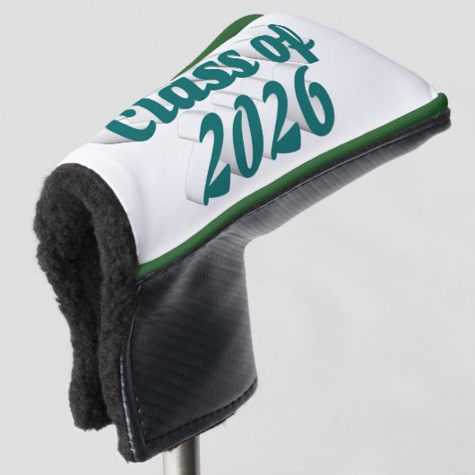 Class of 2026 green text  graduation  golf headcover (3/4 Vorderseite)