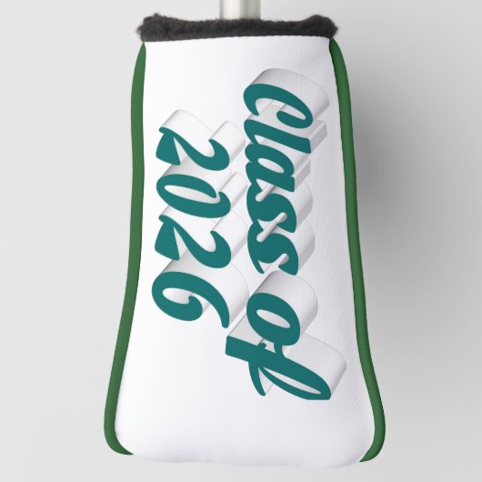 Class of 2026 green text graduation golf headcover (Rotieren 90)